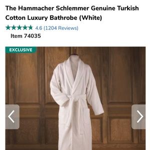 The Hammacher Schlemmer Genuine Turkish Cotton Luxury Bathrobe